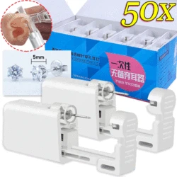 20pcs Safety Ear Piercing Gun Kit Disposable Disinfect Safety Earring Piercer Machine Studs Nose CLip Body Jewelry Piercing Tool