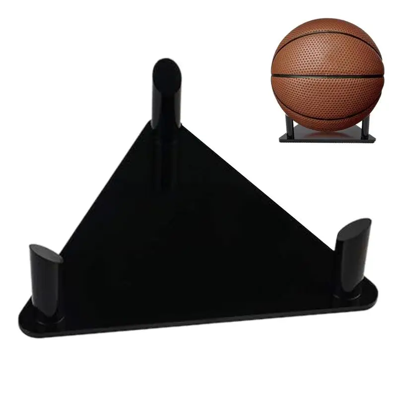 Basketball Display Stand Sports Triangular Ball Stand Display Rack Game Used Portable Display Rack Autographed Ball Holder For