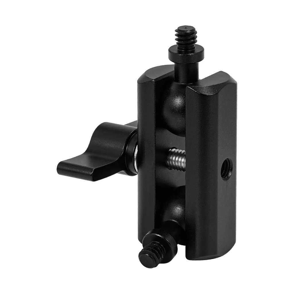 Aluminium-Doppelsockel-Arm-Verlängerungshalterung für 17 mm Kugelkopf-Clip-Halter, Lichtklemme für RAM für Gopro 13 12 Insta360 X4 Kamera – Detail 14