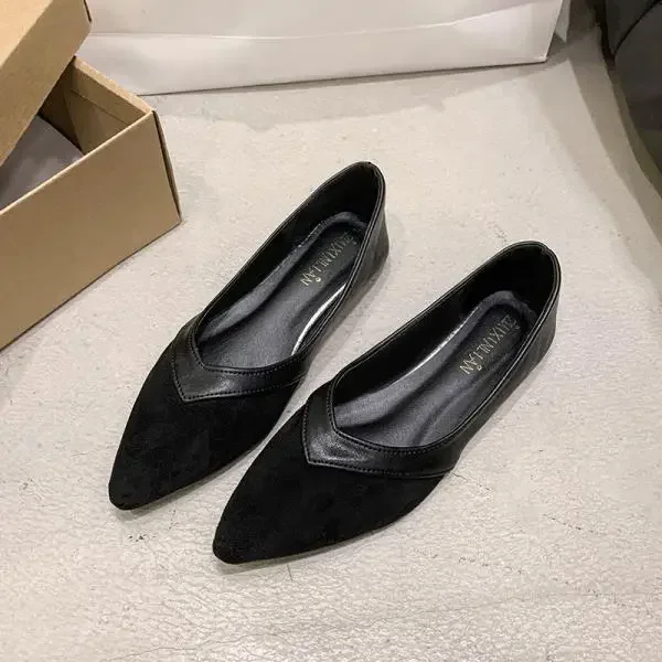 Simple Solid Coloured Women's Flats Classic Fashionable Style Pointed Toe Suitable for Business Office Comfortable To Wear