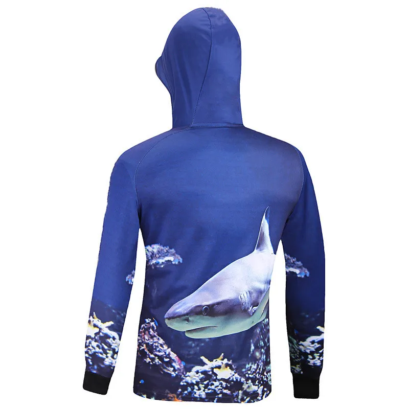 Ultraviolet-Proof Tournament Fishing Jersey Custom Hot Sale Men Half Zipper Slim Fit Hoodie Printing Fishing Shirt