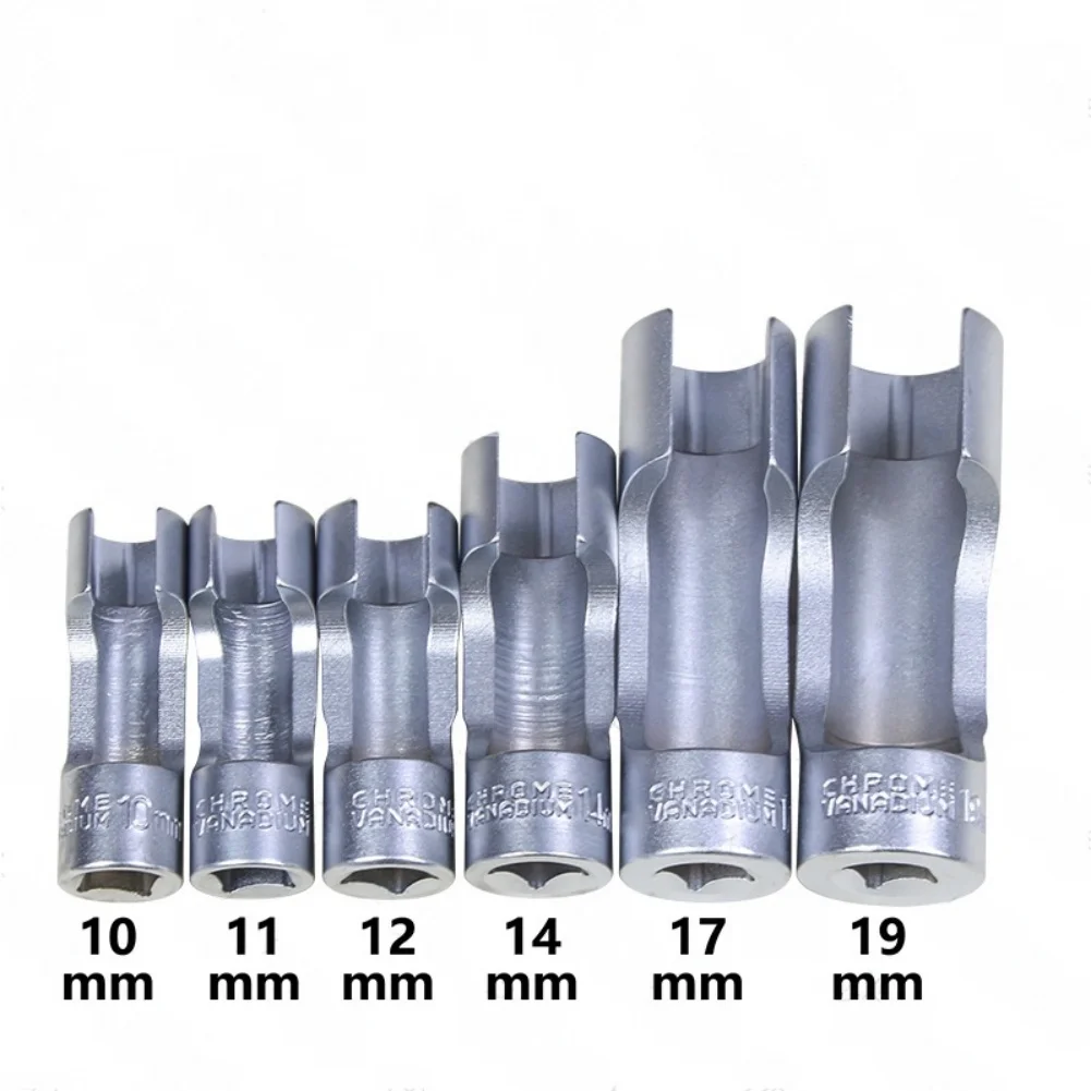 For Oil Pipes Auto Wrench Set Open End Wrench Set 10 11 12 14 17 19mm Secure Grip For Oil Pipes Compact Size For Storage