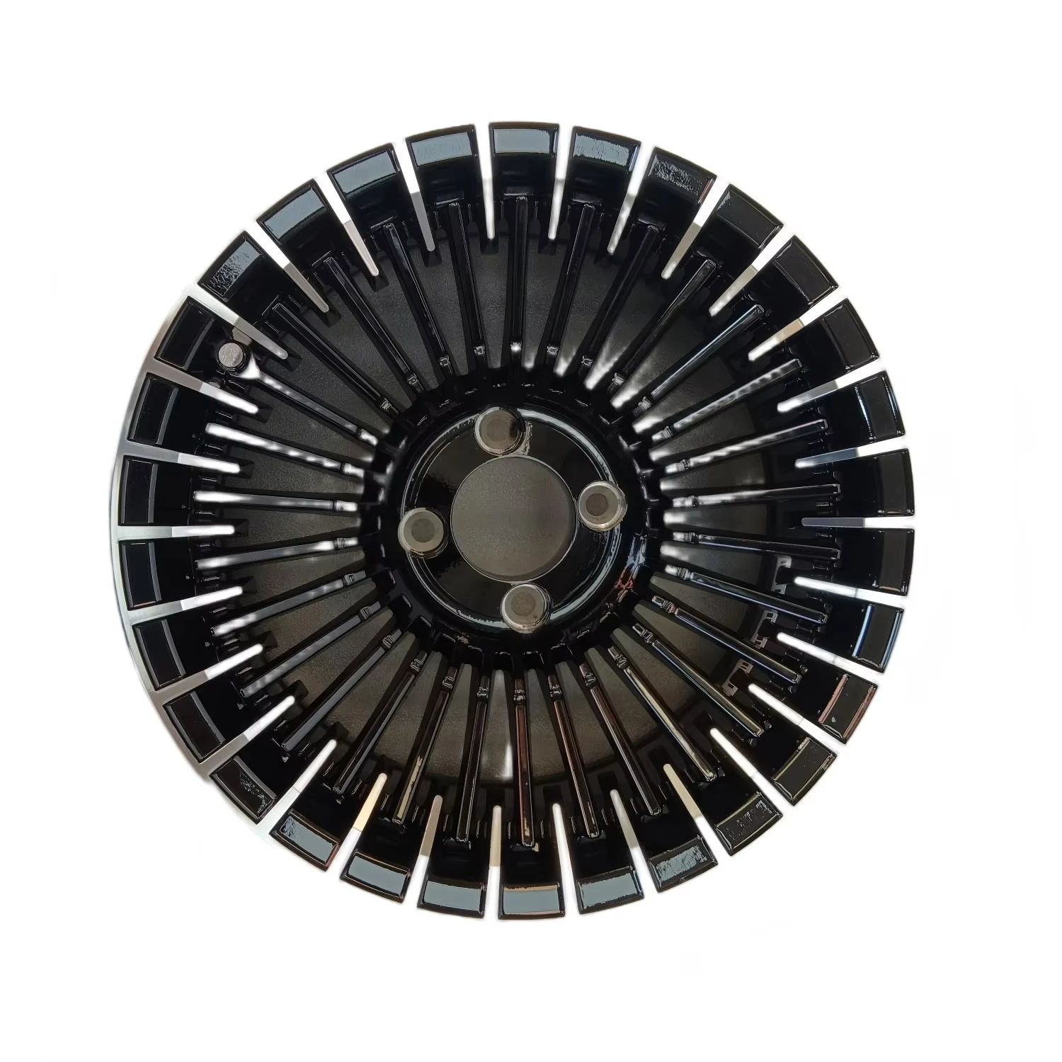 

14 Inch Gloss Black Wheel Hub with Rivets NBR14-08A (14X7-4-101.6-68 Negative25)