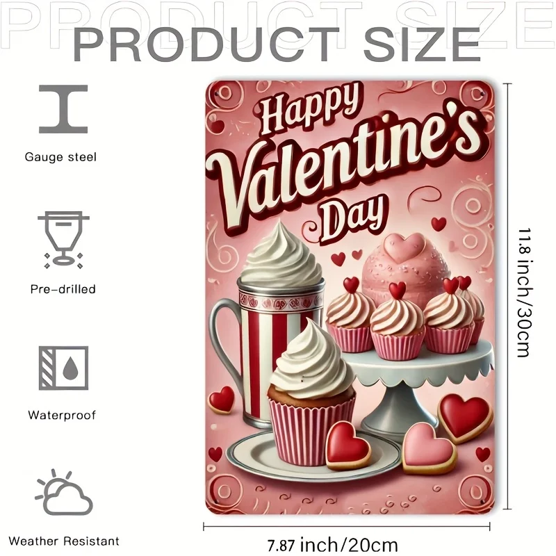 Room Decor 1pc 8x12inch Valentine'S Day Metal Sign Tin Sign- Funny Kitchen, Restaurant, Bar, man cave, garage Decor