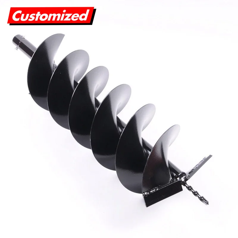 OEM özel Spiral bahçe toprak kazma delik toprak burgu matkap uçları dikim çiçek ampuller sebze saksı nakli için