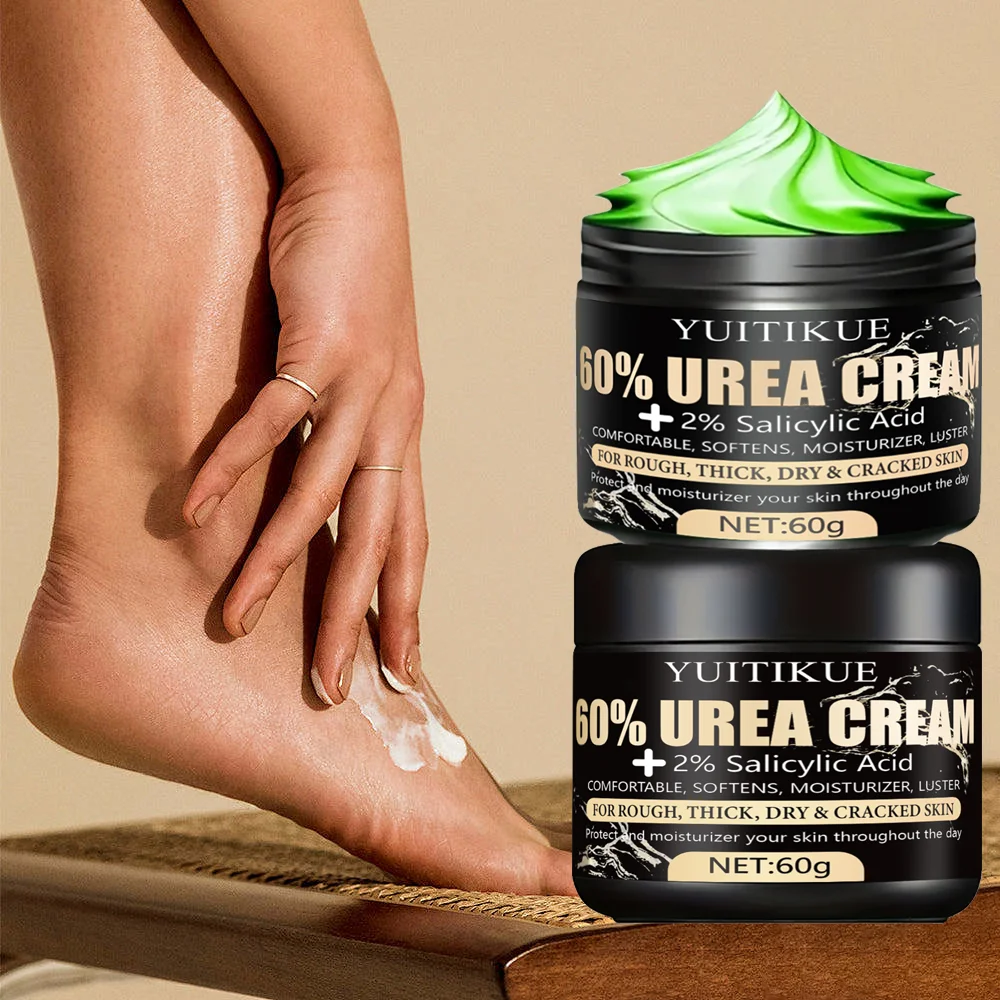 

60% Urea Cream +2% Salicylic Acid Fast Absorb Non-Greasy Moisturize Soften Cracked Dry Skin for Hands Feet Knees Elbows 60g