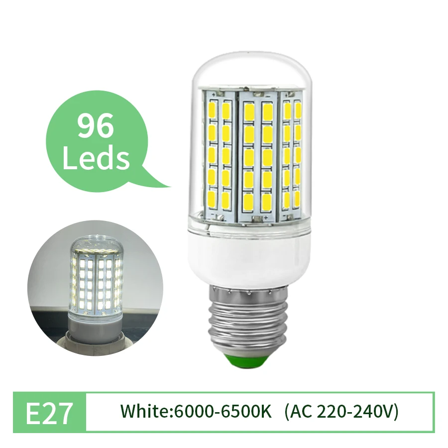 E27 LED Lamp E14 LED Maïs Lamp SMD5730 220 V Maïs Gloeilampen 72 96 LEDs Lamparas LED Kroonluchter Voor home Decor Ampul Led Licht