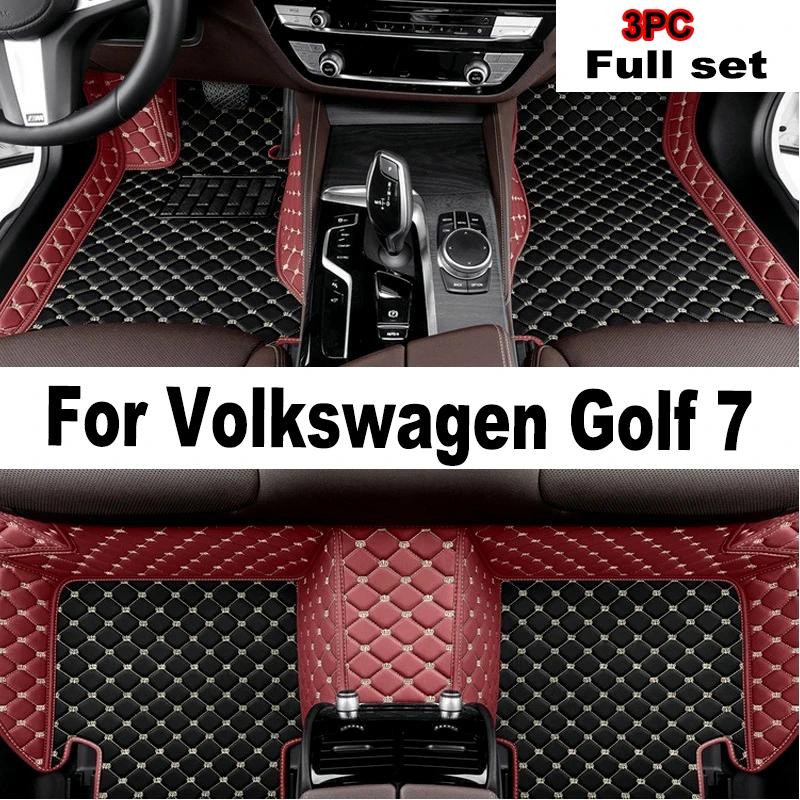 

Car Floor Mats For Volkswagen VW Golf 7 7.5 GTE GTD GTI 2012~2020 Carpets Leather Mat Rugs Pad Interior Parts Car Accessories