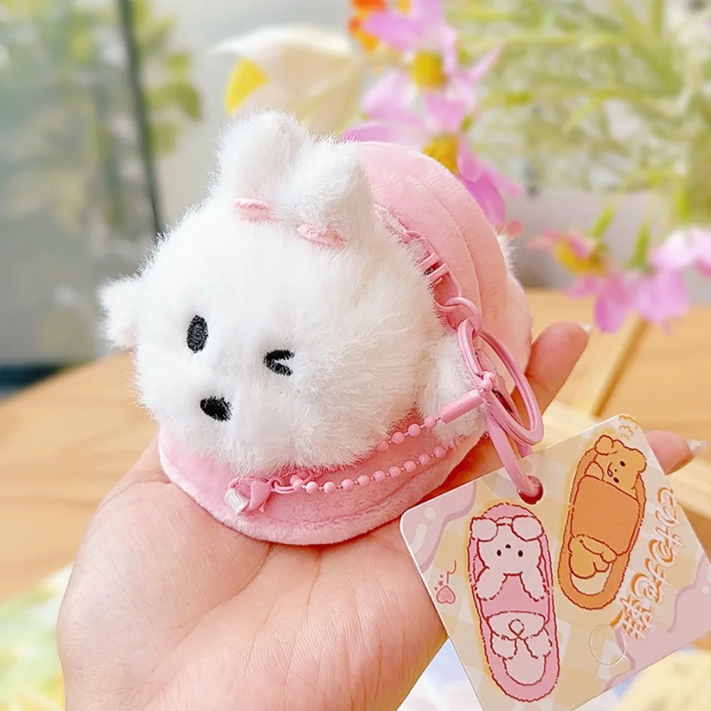 

PP Cotton Animal Plush Doll Pendant Bag Charms Collection Plush Animal Key Chains Comfortable Hanging Cartoon Bear Keychain
