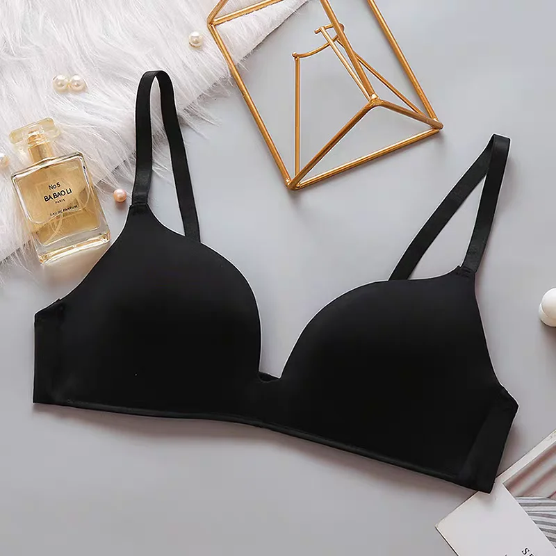 New Push Up Seamless Bras Comfort Wireless Underwear Women\'s Breathable Gathered Bralette Students No Wire Thin Lingerie 32-38