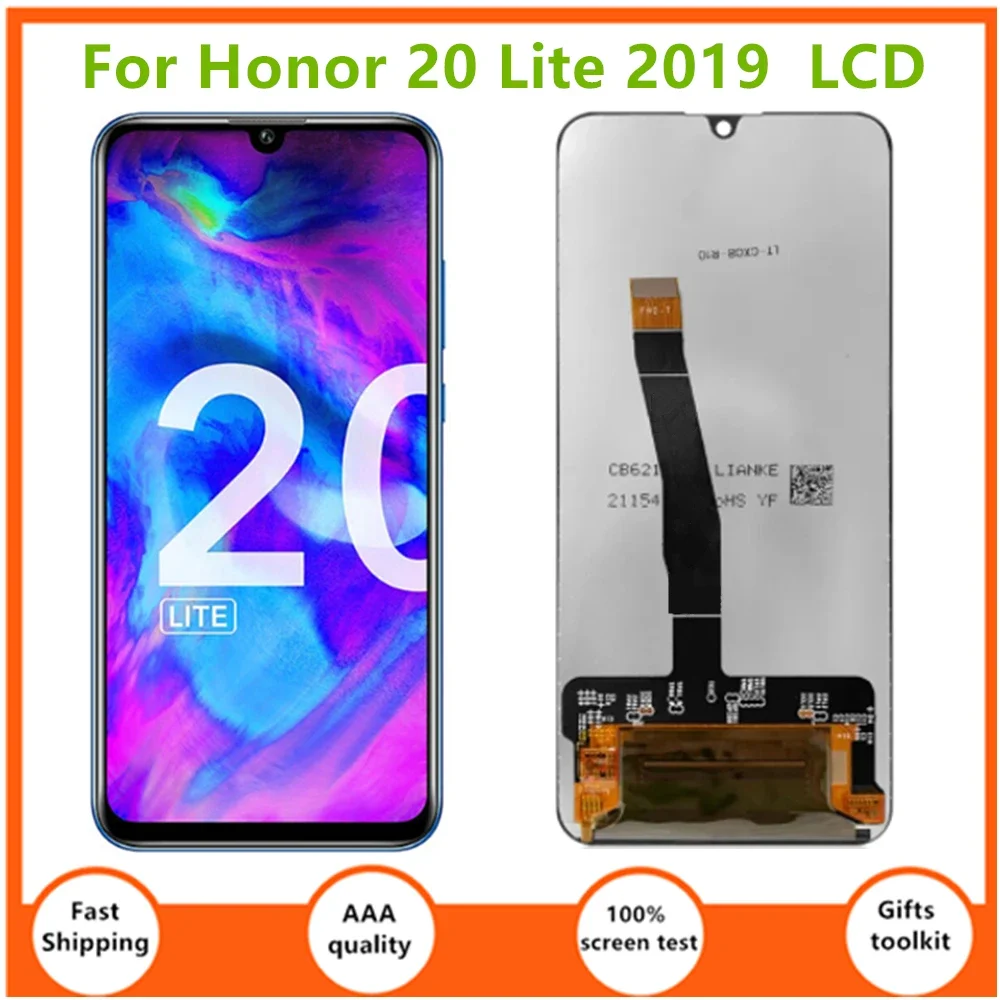 6.21'' Display for Honor 20 Lite 2019  LCD HRY-LX1T Touch Screen Digitizer Assembly Replacement for Huawei Honor 20 Lite Screen