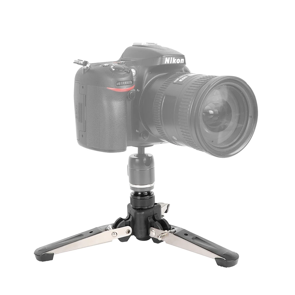 HDRIG 비디오 모노포드 스탠드 베이스용 범용 미니 삼각대 3/8"-16 나사가 있는 DSLR 모노포드용 Maxload 3Kg 지원