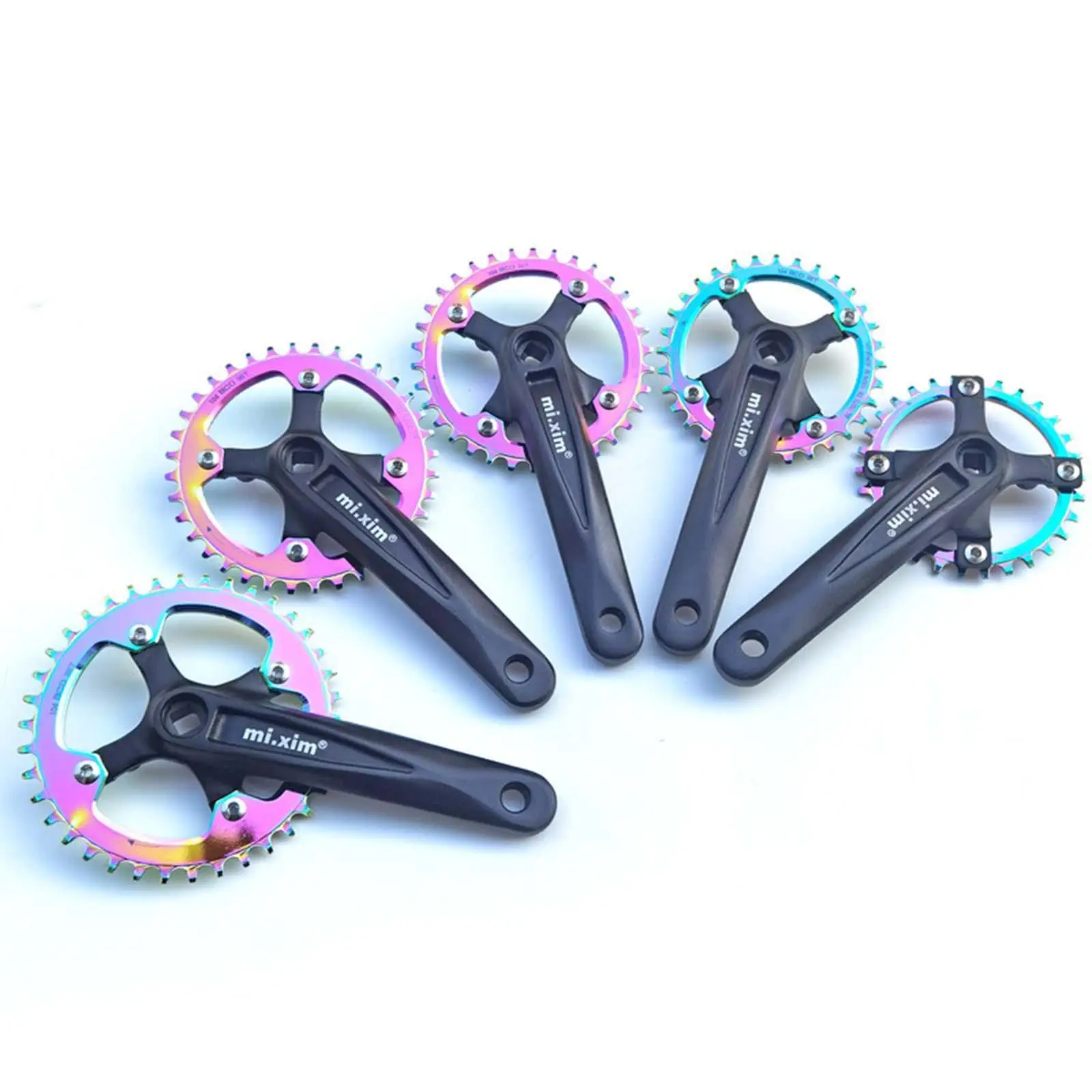 

Road Bike Crankset with Chainring Narrow Wide Tooth 7/8/9/10/11/12 Speed 104 BCD