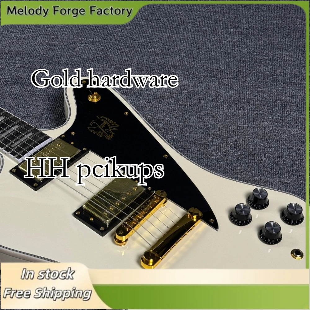Cream Yellow Fbird Electric Guitar HH Pickups Gold Hardware Tom Bridge Mahogany Body Gift Rosewood Fingerboard