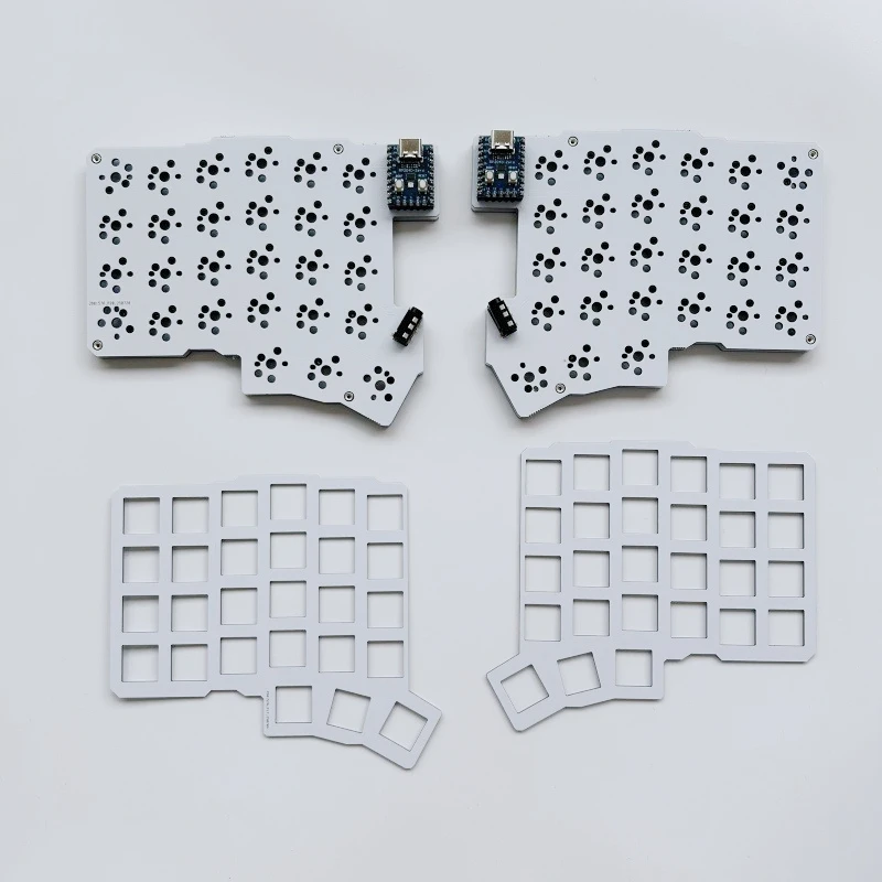 Silakka54 スプリットキーボードキット有線バイアル/QMK ホットスワップ人間工学に基づいたゲーミングキーボードアクセサリー左右利きキーボードギフト