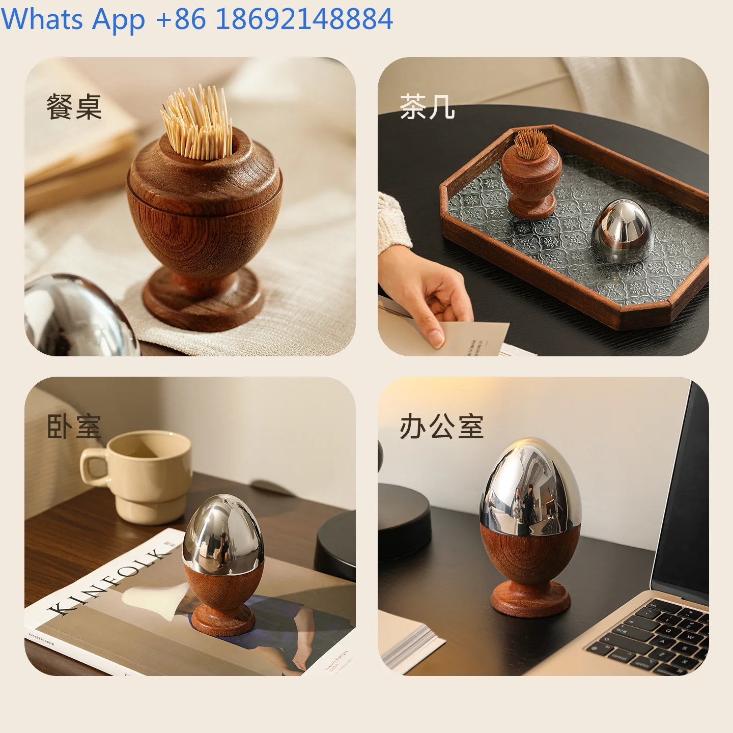 Oval Toothpick Holder Luxury Wooden Storage Box for Home Use Ebony Design