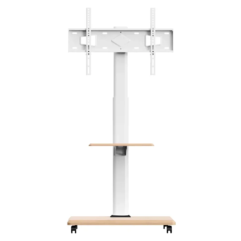 

for TV Stand Floor Vertical Moving Cart White Solid Wood Art Stand for Xiaomi Hisense TCL