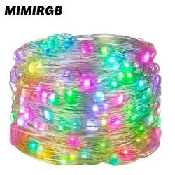 WS2812B RGBIC Christmas Fairy Lights 5M 50 LED RGB Twinkle Lights feste di matrimonio ghirlanda Room Decorations String Lighting DC5V