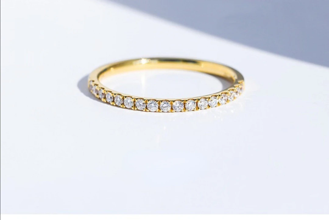 Simulate Moissanite's Ring Arrangement End Ring Small Crowd Design Simple Jewelry