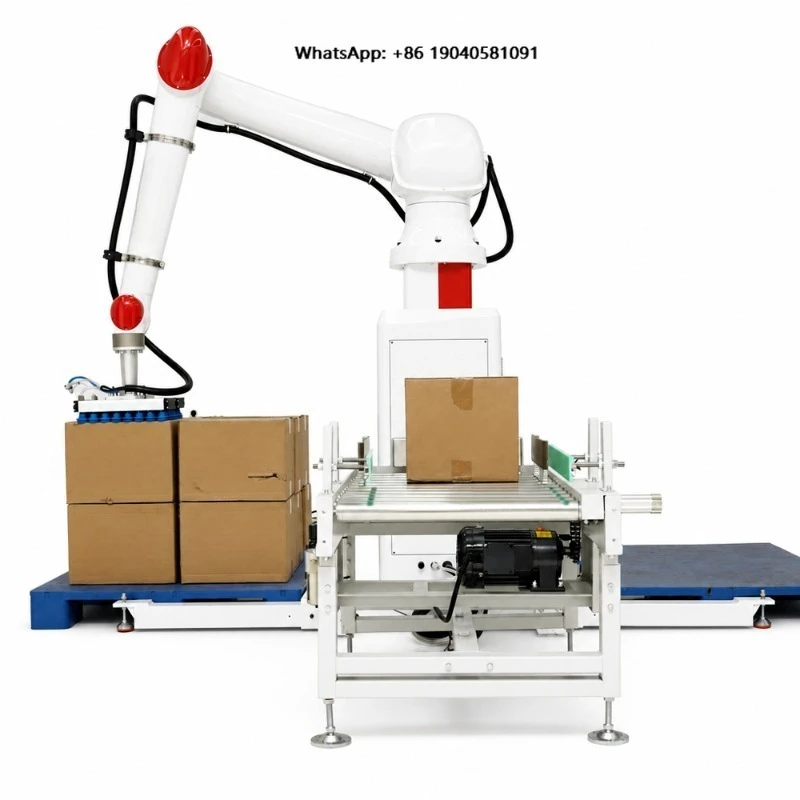 50kg Collaborative Palletizer Robot with Gripper for Box Stacking Factory case Handling with Industrial Robot Arm Packaging