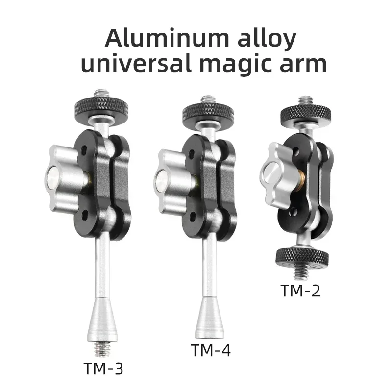 Double Ball head 1/4 inch Screw for SLR Camera Tripod Camera Cage Rig LED Video Light Microphone Field Monitor