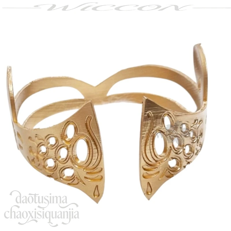 코스Anime Devil 4 Cryy Cosplay Kyrie 3D Polylactic Acid Crown Prop Accessories 코스프레 Golden Headpiece Vintage Headwear Halloween view 4