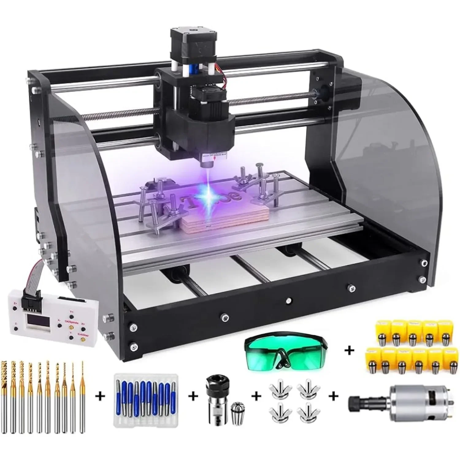 

7000 mW CNC Engraving Machine GRBL Control Router Kit 3 Axis PCB Milling Machine Wood Router Engraver w/ Offline Controller New