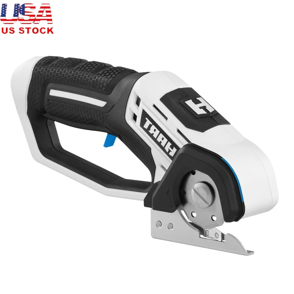 

4V Rechargeable Power Cutter Cordless Self-Sharpening Blade USB Charging Cable Integrated Guideline Lock-Out Safety Switch