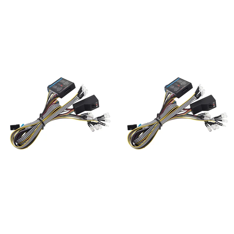 B04B-2X مجموعة نظام الإضاءة محاكاة التحكم ضوء الفرامل ضوء RC مجموعة إضاءة السيارة لنموذج 1/10 1/8