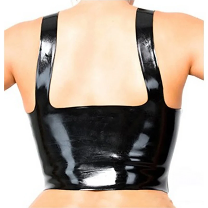 Latex Vest fetish waistcoat Seamless Bra with belt  body wear big  breast sexy exotic top