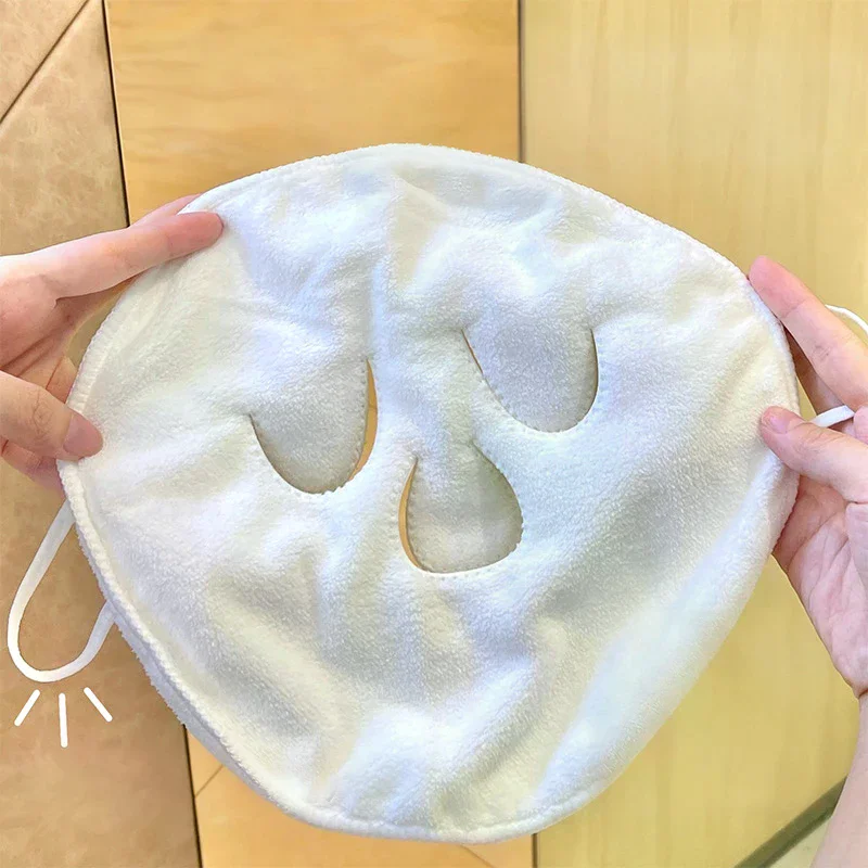 Toalla de algodón para compresa fría y caliente, compresa húmeda, toalla facial al vapor, mascarilla para el cuidado de la piel, herramienta de belleza hidratante para limpiar los poros de la piel