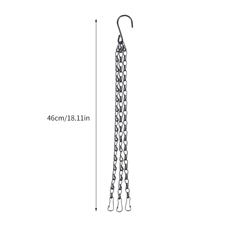 3-punktowy wiszący kosz łańcuszki na doniczki haczyki do zawieszania na kosz na rośliny latarnie wystrój ogrodu domu rosną dla