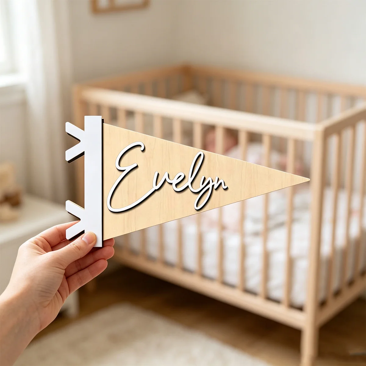 1pc personalized double-layer wooden surname brand, multi-layer customized gifts, personalized children's room decoration