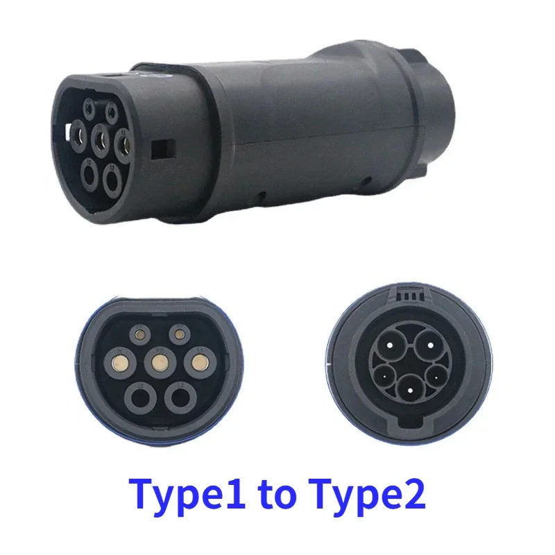 EVSE Adaptor Type 1 to Type 2 EV Adapter Convertor SAE J1772 to Tesla EV Charger Connector for type 2 GBT Electric Car Use