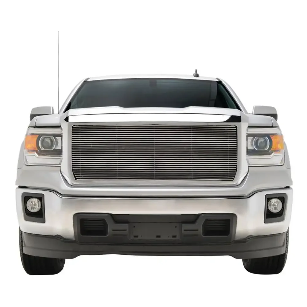 Factory Wholesale Car Aftermarket Accessories Black Chromed ABS Grille Aluminum Alloy Grill For GMC Sierra 1500 2014-2015