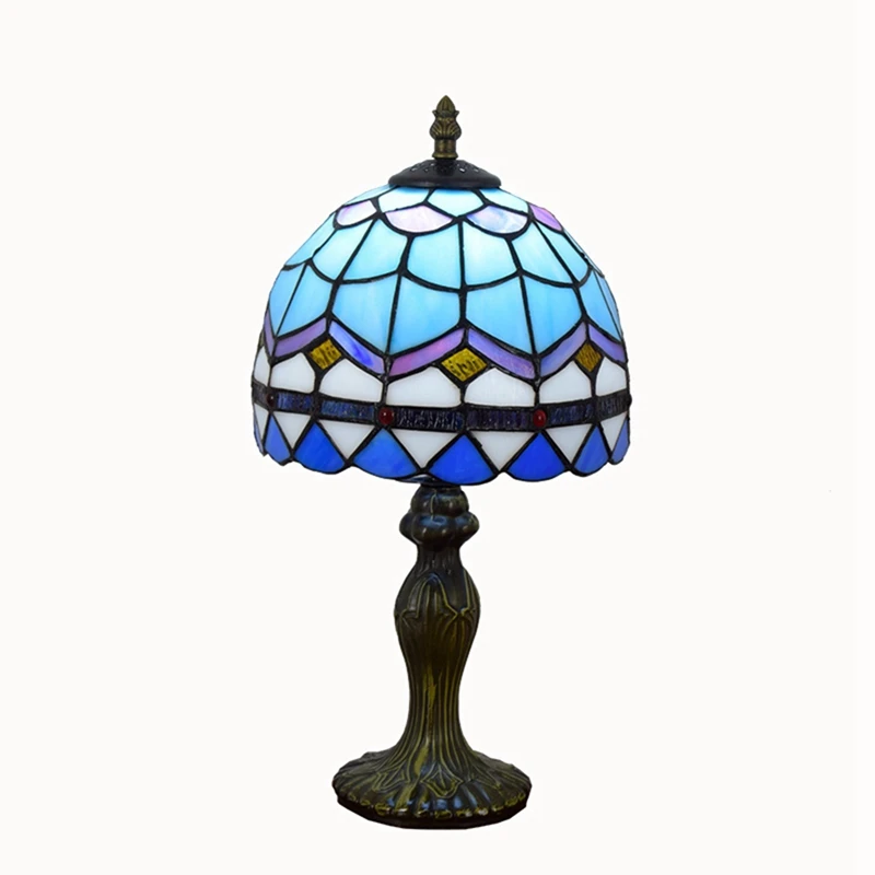 

Modern Mediterranean Blue Bar Dining Room Bedroom Bedside Table Lamp Old Man's Room Children's Room Small Night Light