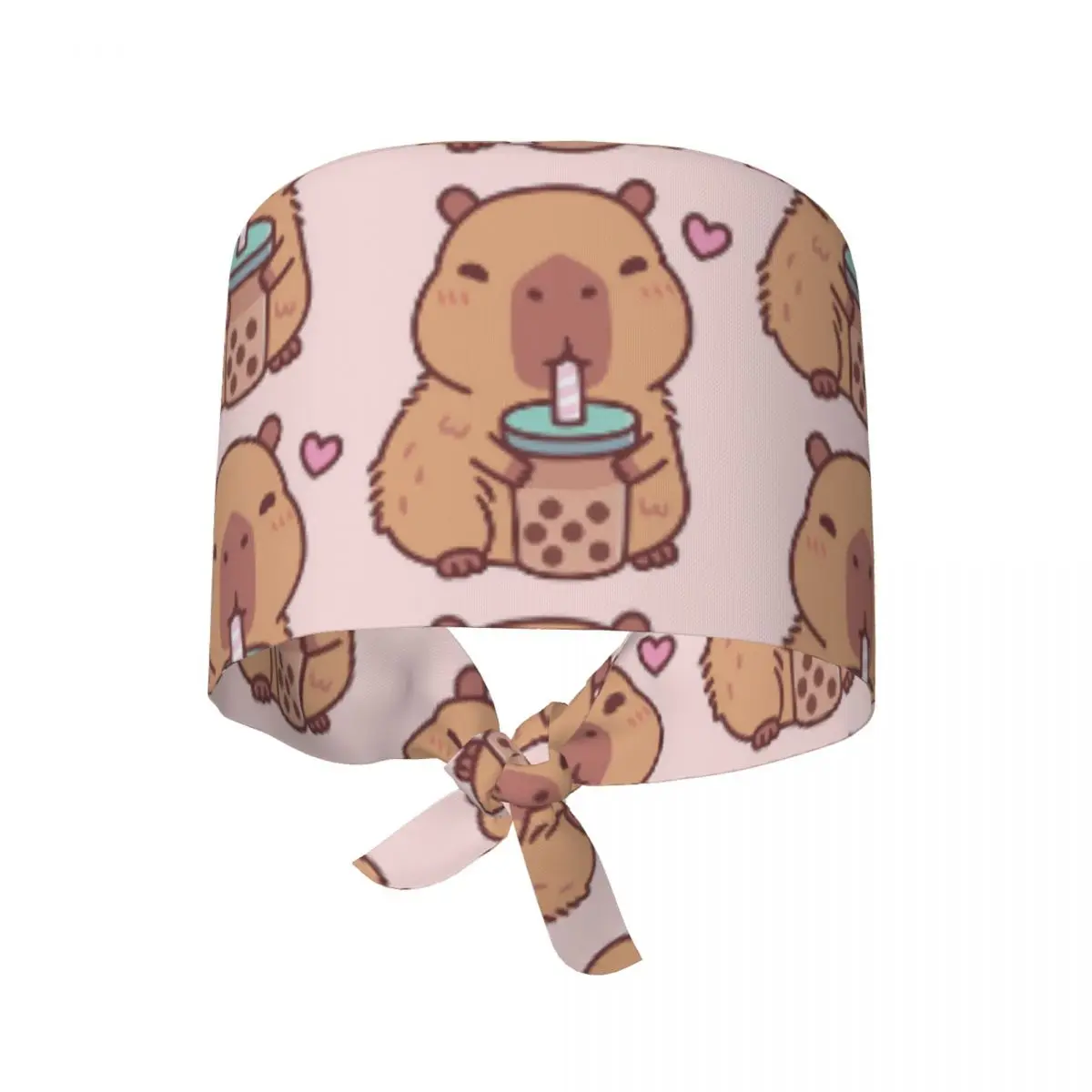 Милая капибара любит питьевой пузырьковый чай, скраб, шляпа для врача, рабочая хирургическая шапочка для мужчин и женщин, регулируемые шапочки для кормления для стоматолога