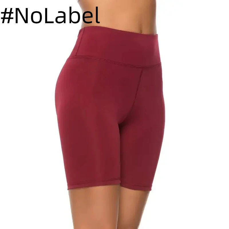 NoneLabelCollection Women's Sports Style Stretchy Side Stitching Short Pants Red High Waist Yoga Sports Pants Women's Activewear