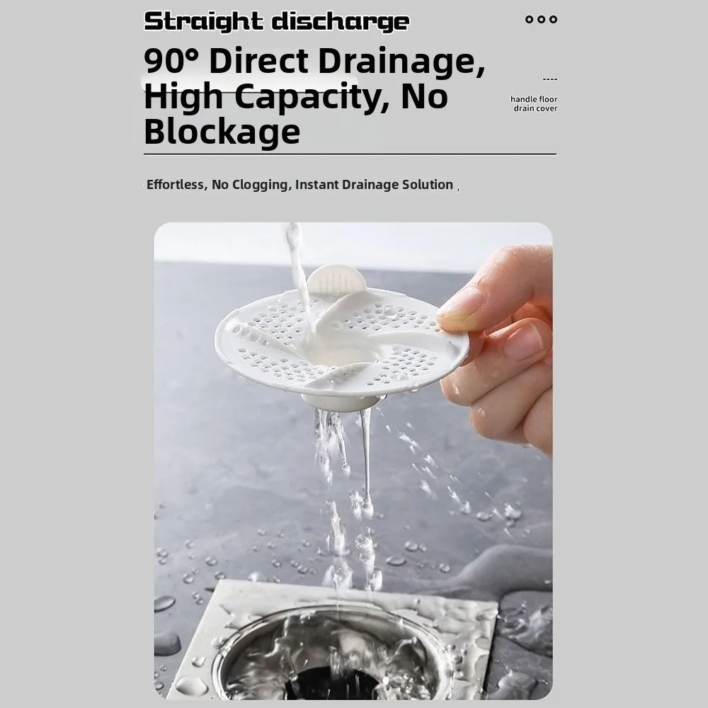 3pcs New Vortex Floor Drain Anti-Clogging Rotating Hair Collector Mesh Design Bug Proof Drain Cover Toilet Area
