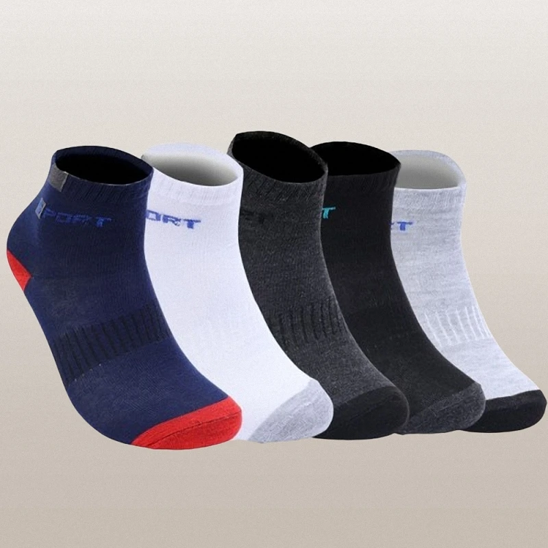 

5 Pairs 2024 New Fashion High Quality Men Cotton Sock Soft High Elastic Middle Tube Stocking Breathable Men Women Sports Socks