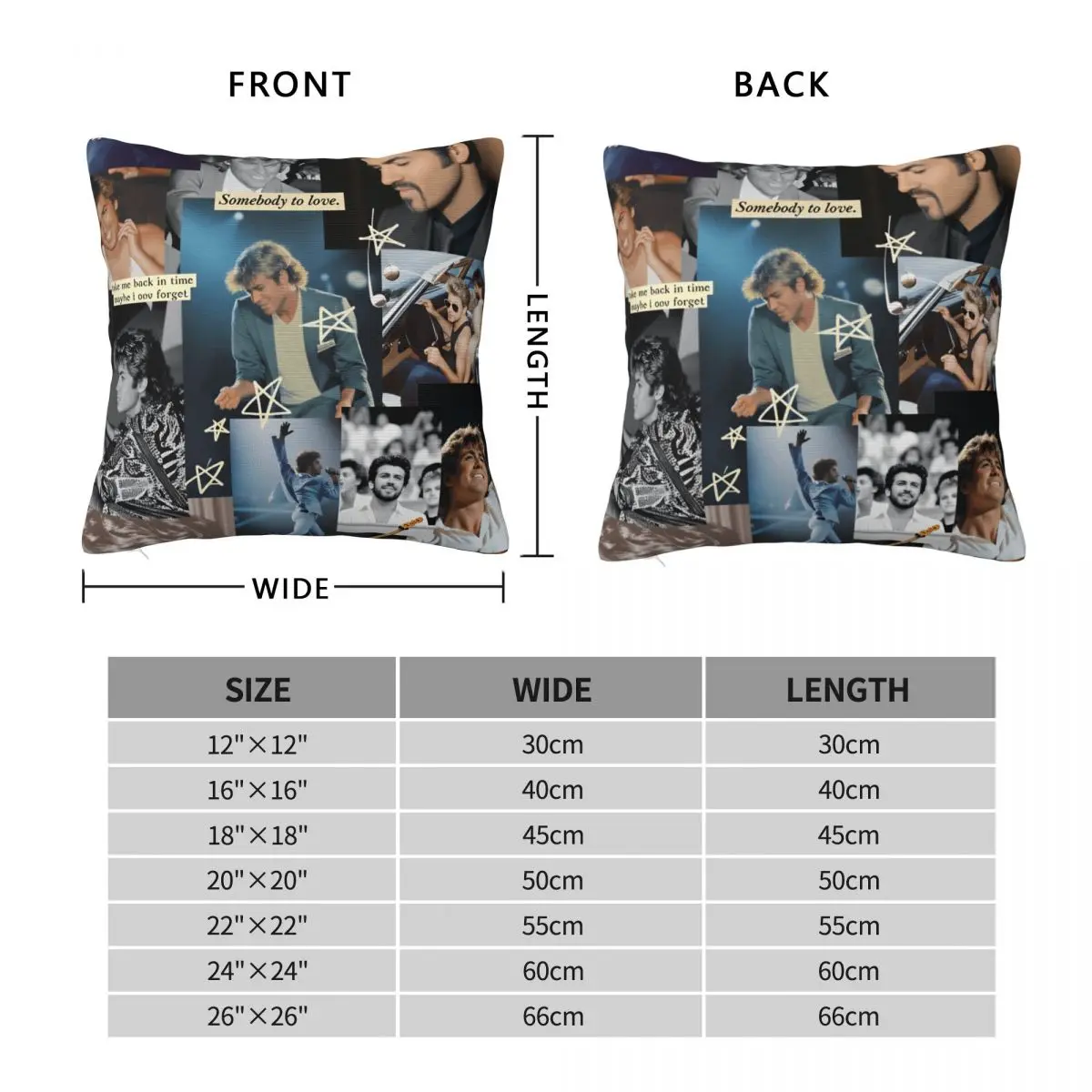 Songwriter George Michael Pillow Cover Soft Pillow Case Cushion Cover Fashion Custom DIY Pillowcases For Sofa Bedroom Home Decor