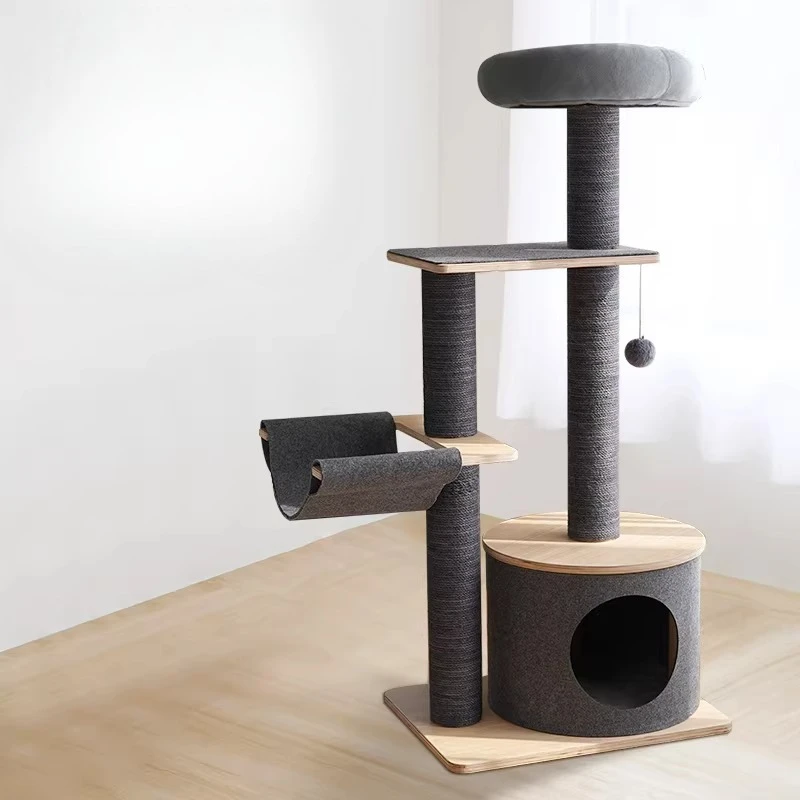 Scratcher Cat Tower Goods Climbing Shelves Wooden Scrapers Cat Tower Supplies Accessories House Rascador De Gatos Cat Furniture