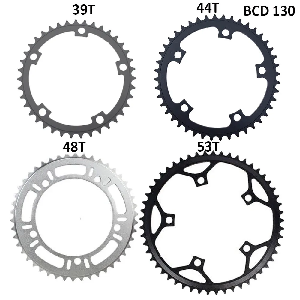 

39T 44T 48T 53T 130 BCD Chainring Road Bicycle Crankset 170mm Crank Fixed Gear Bike Folding Bike Chain Wheel Bike Parts