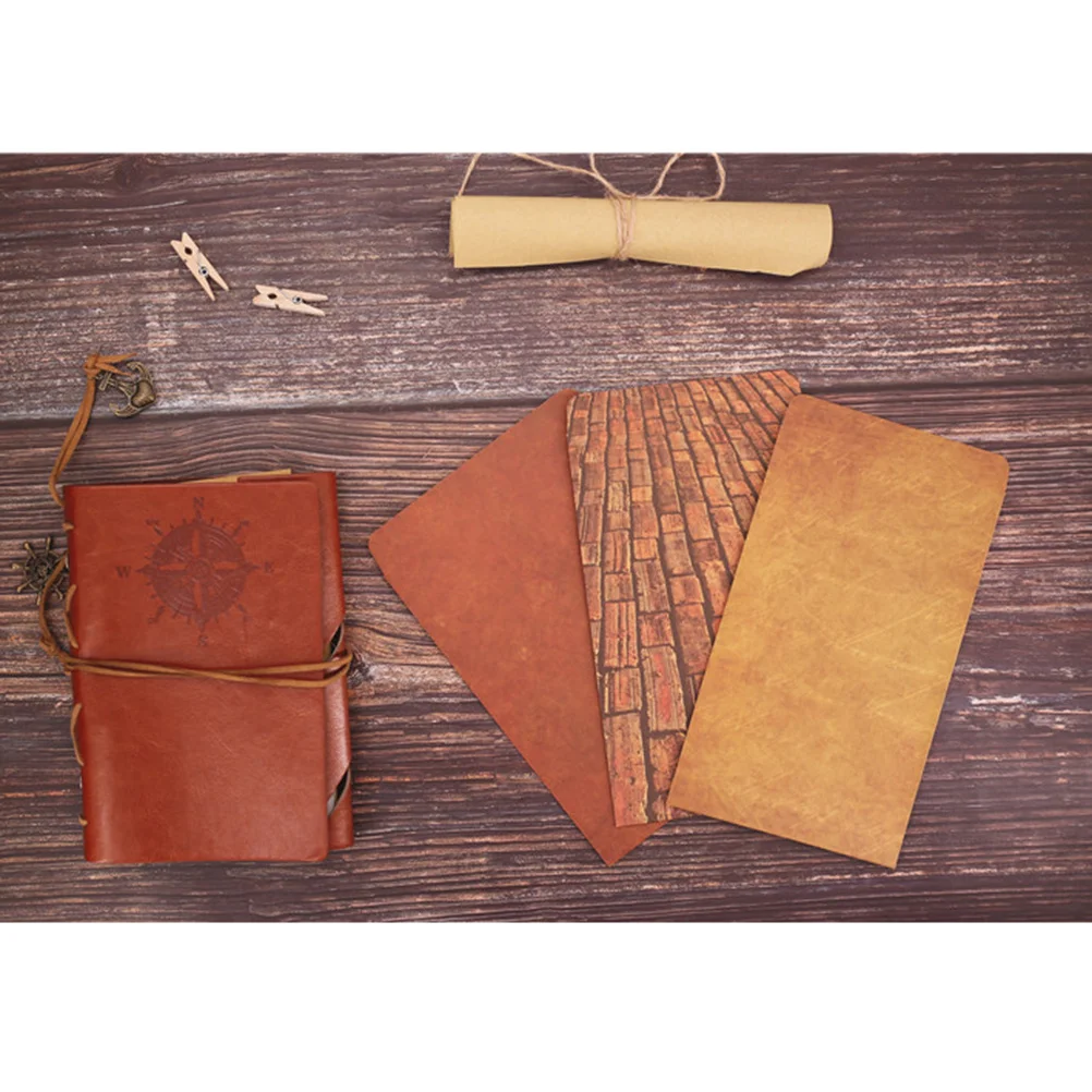 20Pcs Retro Printing Envelopes Kraft Paper European Style Stationery Bag for Invitations Cards Letters Mailing