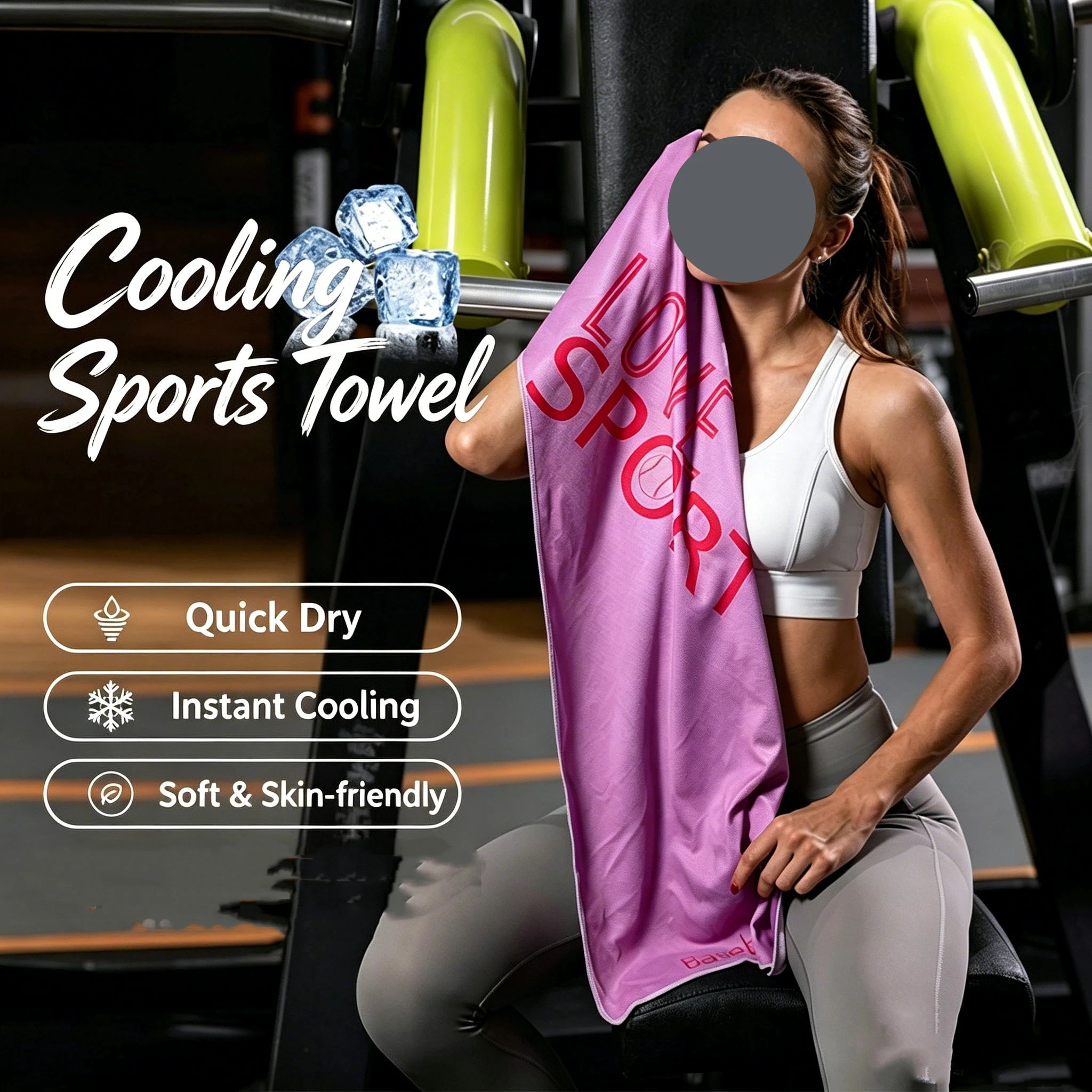 Cold towel, outdoor quick drying exercise towel, sweat absorbing gym wipe, breathable yoga towel, essential for summer sports