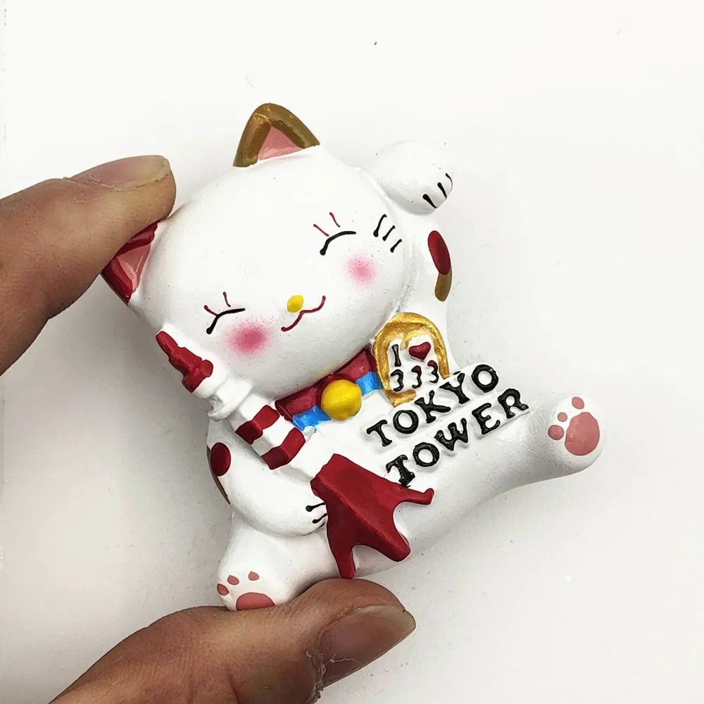 Asia Japan Lucky Cat Osaka Tokyo Tower 3D Fridge Magnets Tourist Souvenir Decoration Articles Handicraft Magnetic Refrigerator