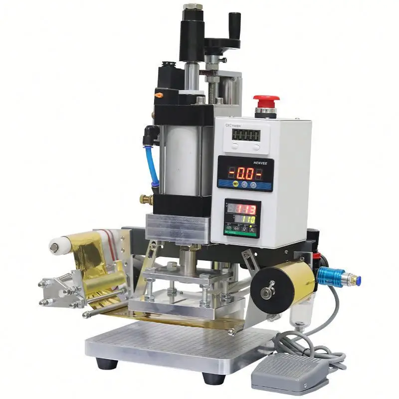 Manual Gold Foil Embossing Machine Iron PVC Leather Printing Machine Embossed Brass Letters Leather Wood Hot Stamping Machine