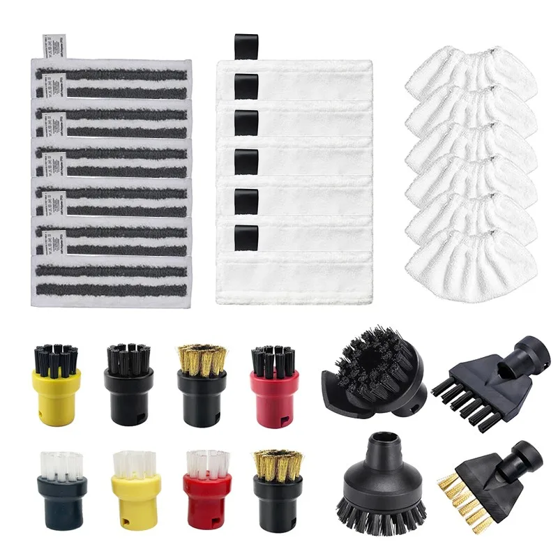 For Karcher Easyfix SC2 SC3 SC4 SC5 Mop Rag Spare Parts And Window Nozzle Round Brush Sprinkler Nozzle Cleaning Brush