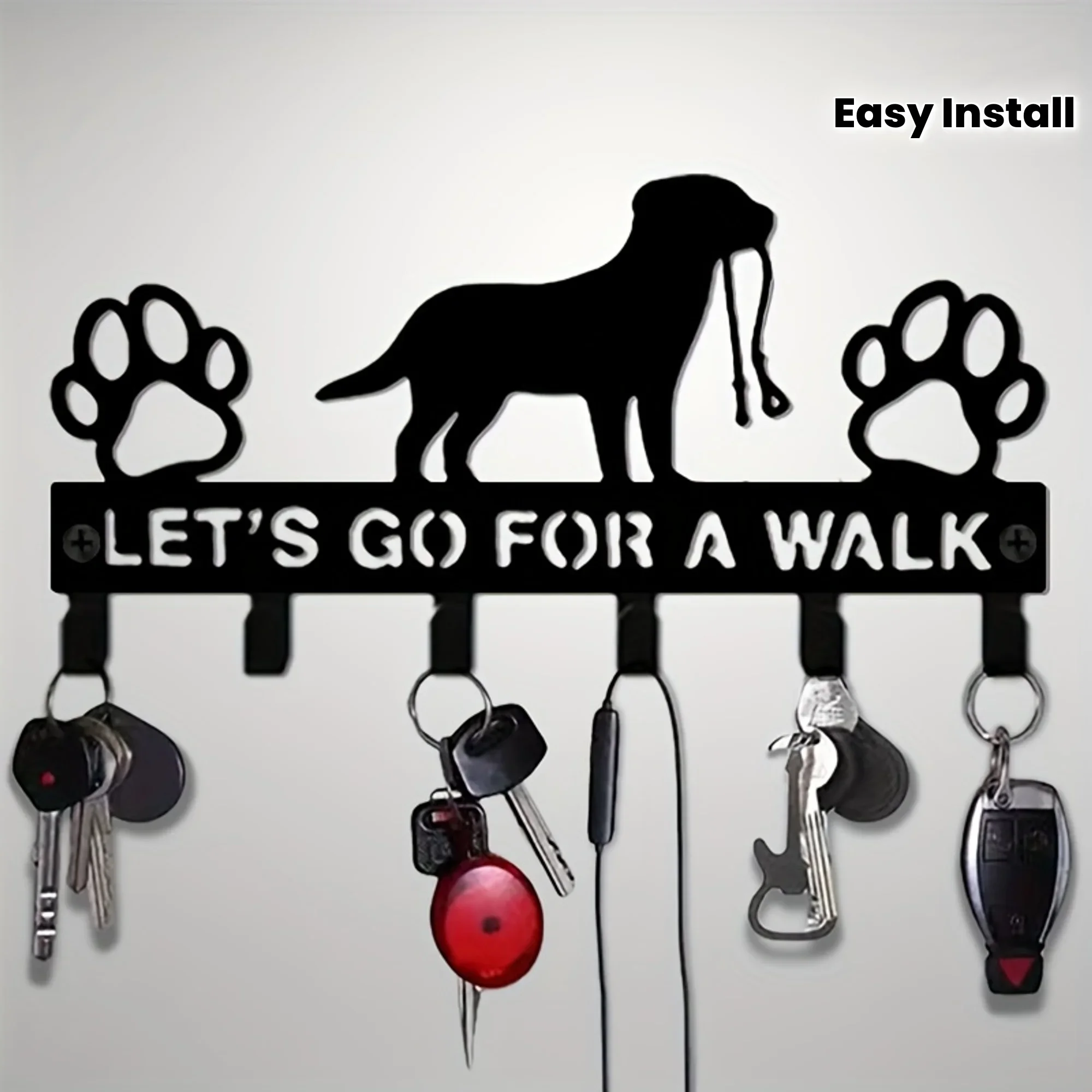 1pc [hot-selling] Metal Decorative Key Hook, Keychain Rack, Door Back Wall Garage Key Hook Decoration, Hook Decoration