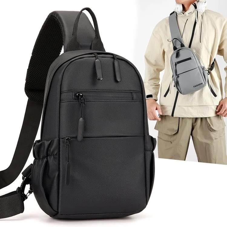 

Новая мужская нагрудная сумка, повседневная спортивная дорожная сумка на одно плечо, косая интеллектуальная сумка, большая емкость, простая спичка, все